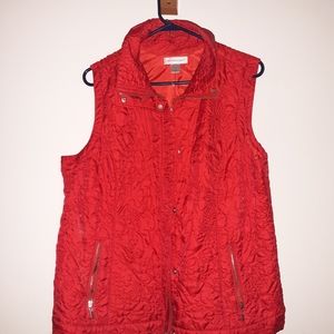 Womens Red Quilted Vest
